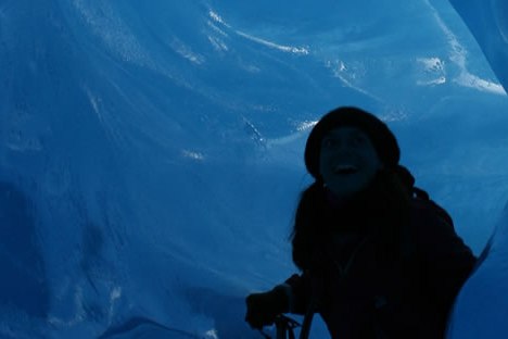 In a glacier in Tunsbergdalsvatnet